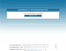 Tablet Screenshot of genealogyforum.co.uk